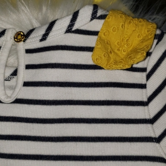 OSHKOSH | Navy Striped Yellow Bow Dress - Picture 7 of 7